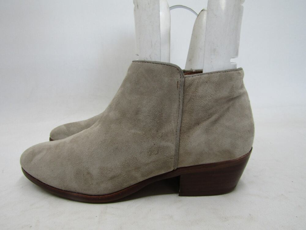 Sam Edelman Womens Size 7 M Gray Suede Zip Ankle Fashion Boots Bootie